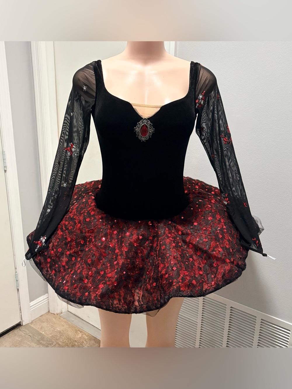 Revolution Dancewear Carmen Black and Red Tutu Ballet Dance Costume Women’s SA